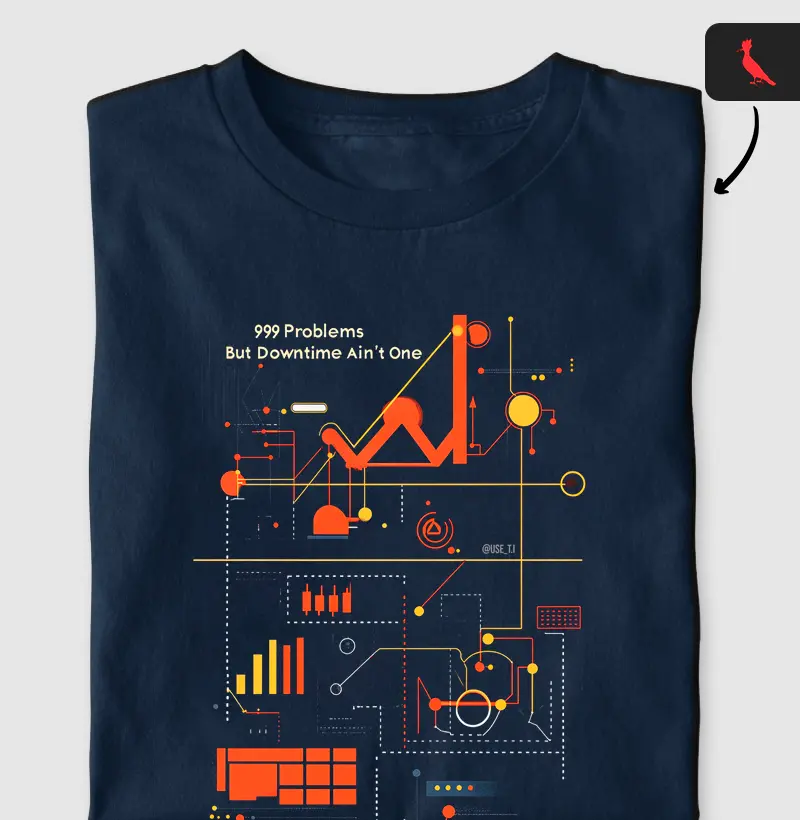 Camiseta "999 Problems, but downtime ain't One" T.I
