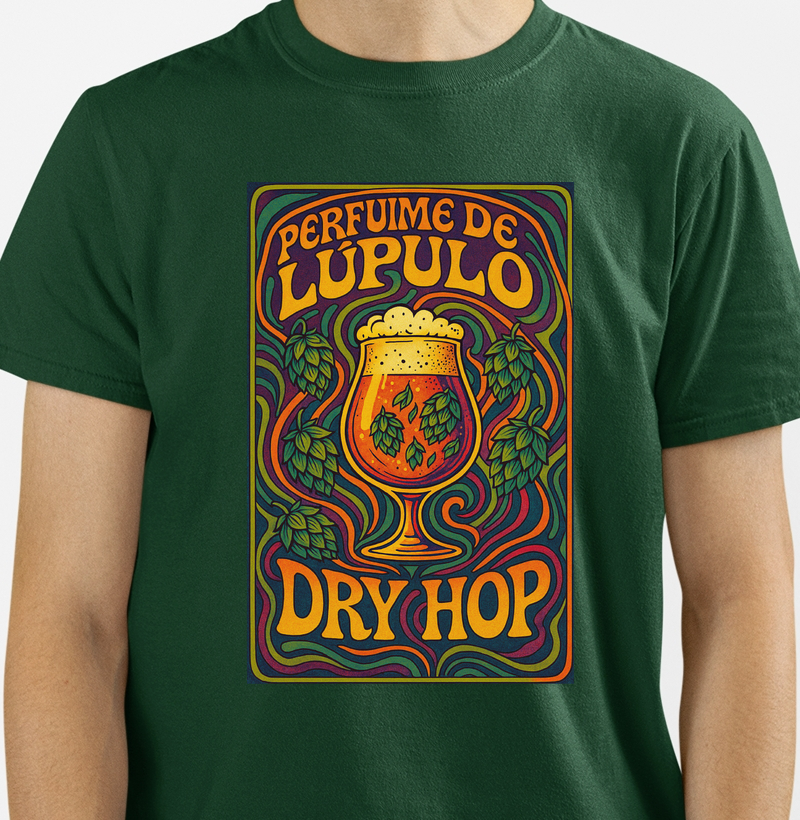 Camiseta Perfume de Lúpulo – Dry Hop Psicodélico e Cerveja Artesanal