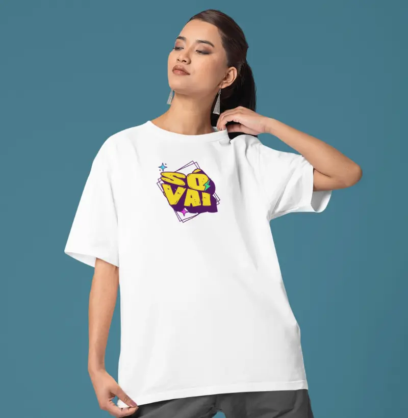 Camiseta Motivacional | SÓ VAI | Impulso Atlético | Inspiração Fitness | Estampa Minimalista