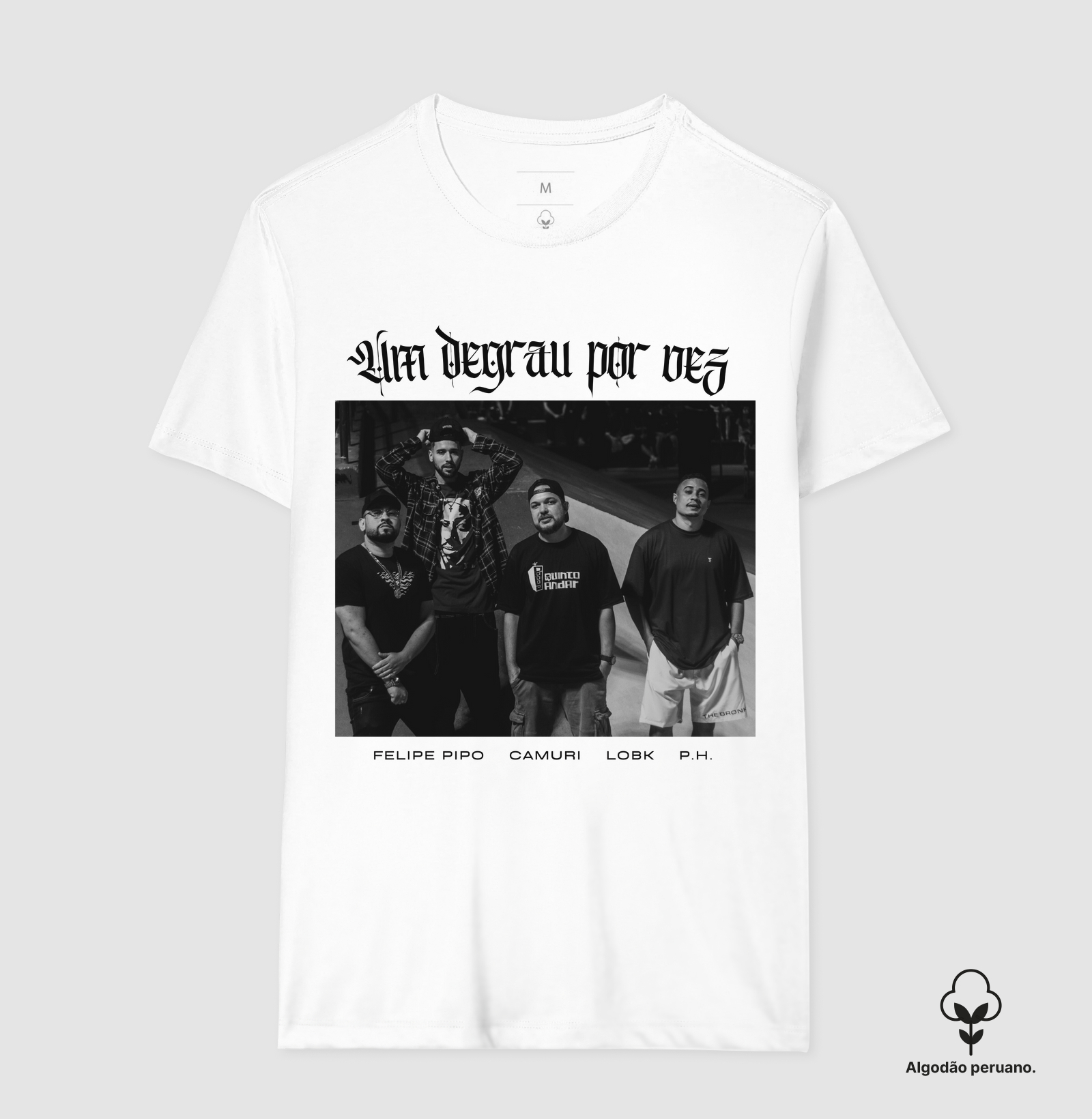 Camiseta Algodão Peruano 1 Degrau Por Vez