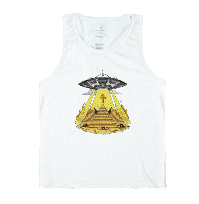 Camiseta Regata - Quem Contruiu as Piramides