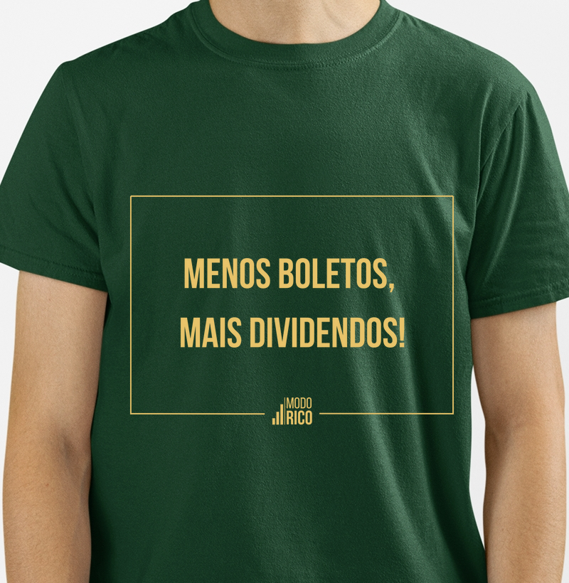 Camiseta estampada com frase de finanças 3