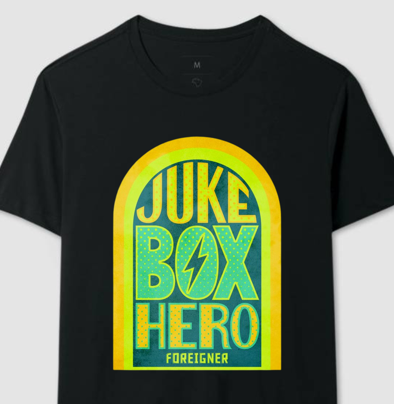 Camiseta Foreigner - Juke Box Hero