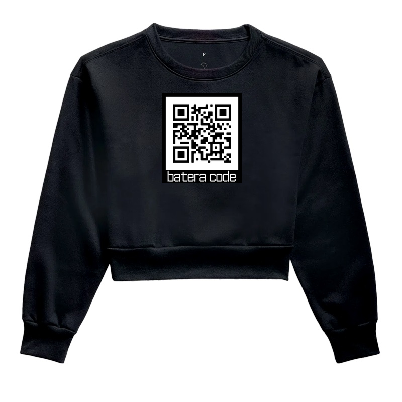 Cropped Moletom Batera QR Code