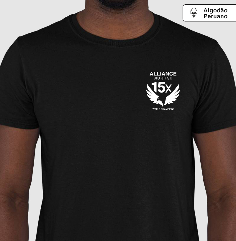 Camiseta Adulto 15x World Champions I Branco pequeno