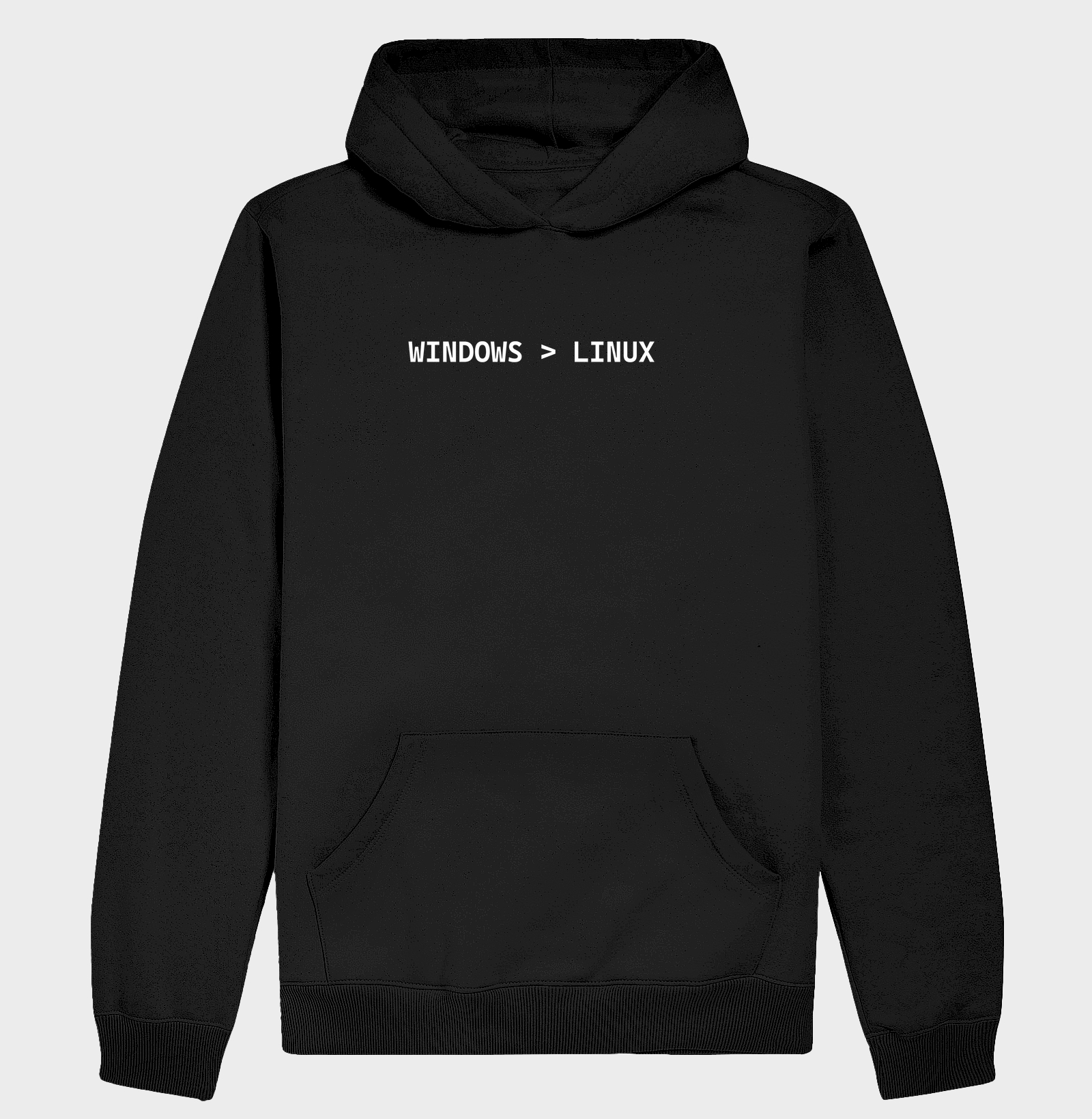 Moletom Hoodie Slim "Windows > Linux" T.I