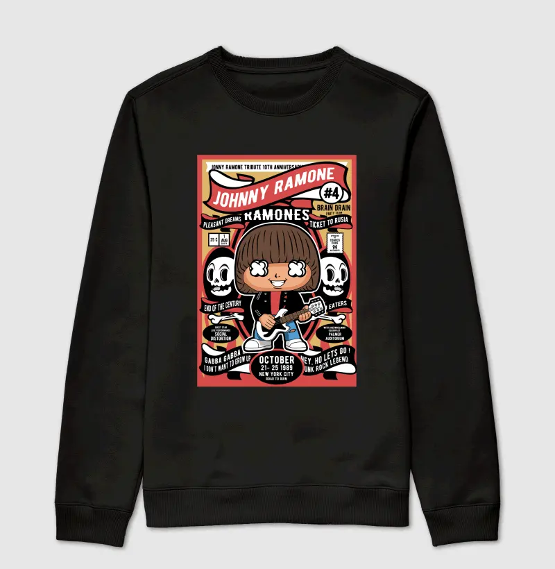 Johnny Ramone (Punk Comics) - Suéter Moletom