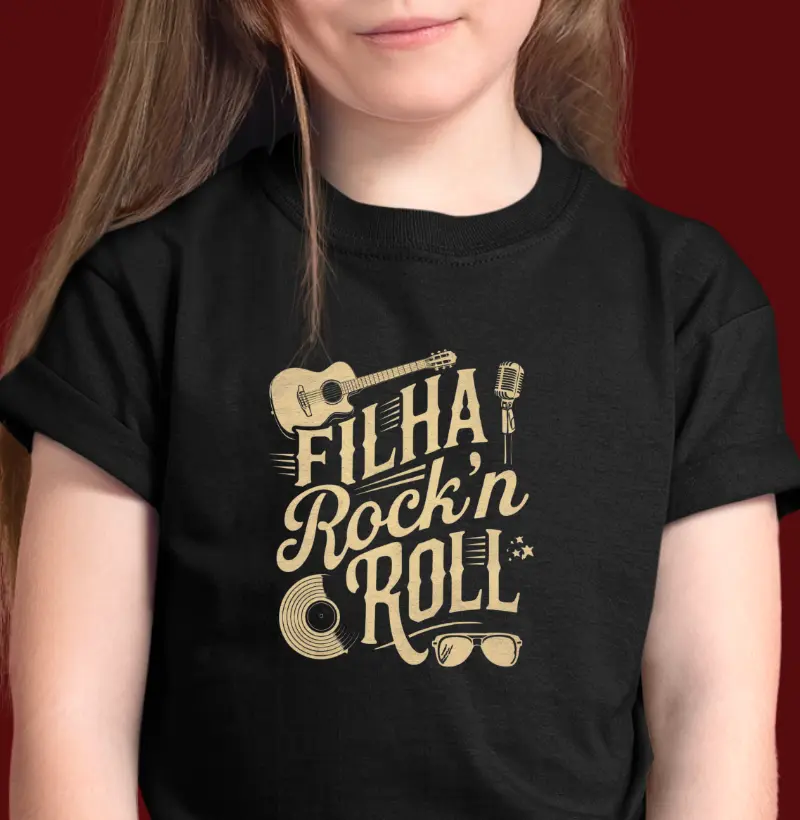 Filha rock'n'roll - dourado (infantil)