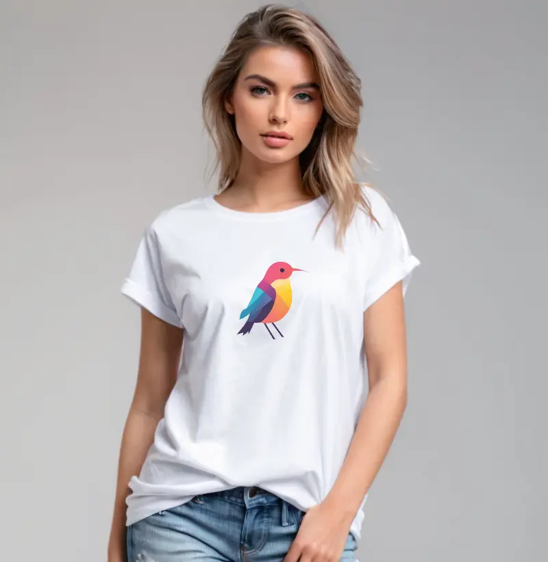 Camiseta Reserva Ink - Passarinho Minimalista com Cores