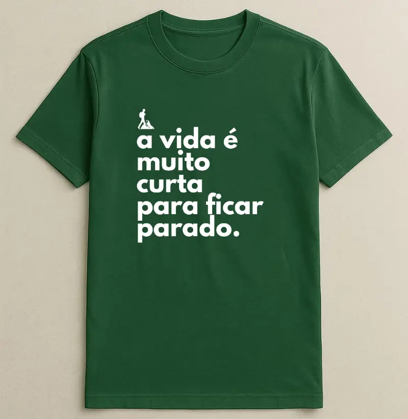 Camiseta Algodão Frase Vida