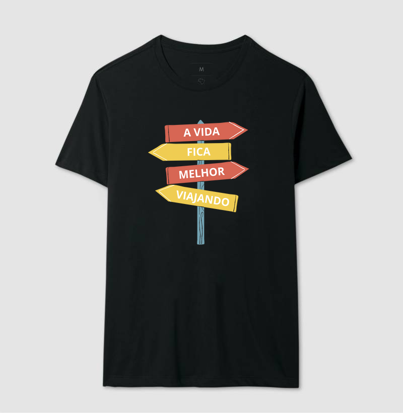 Coleção Viagem - Placa - A Vida fica Melhor Viajando