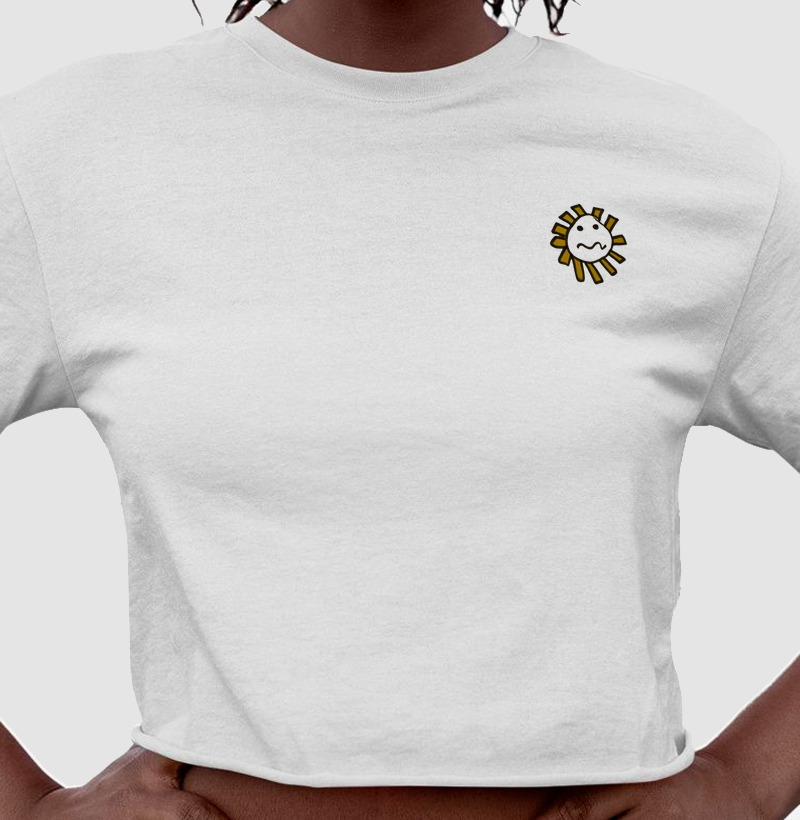 Cropped Branca Pin Sol by Tati Moraes