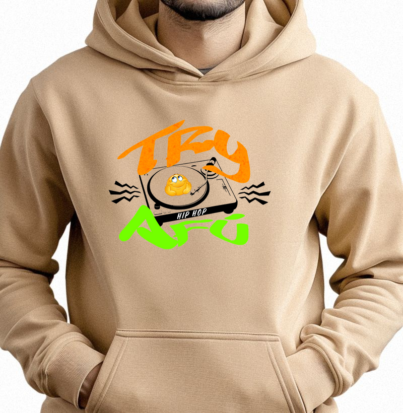 Hoodie Moletom  - Estampa exclusiva Vibração Hip Hop  Try Afu