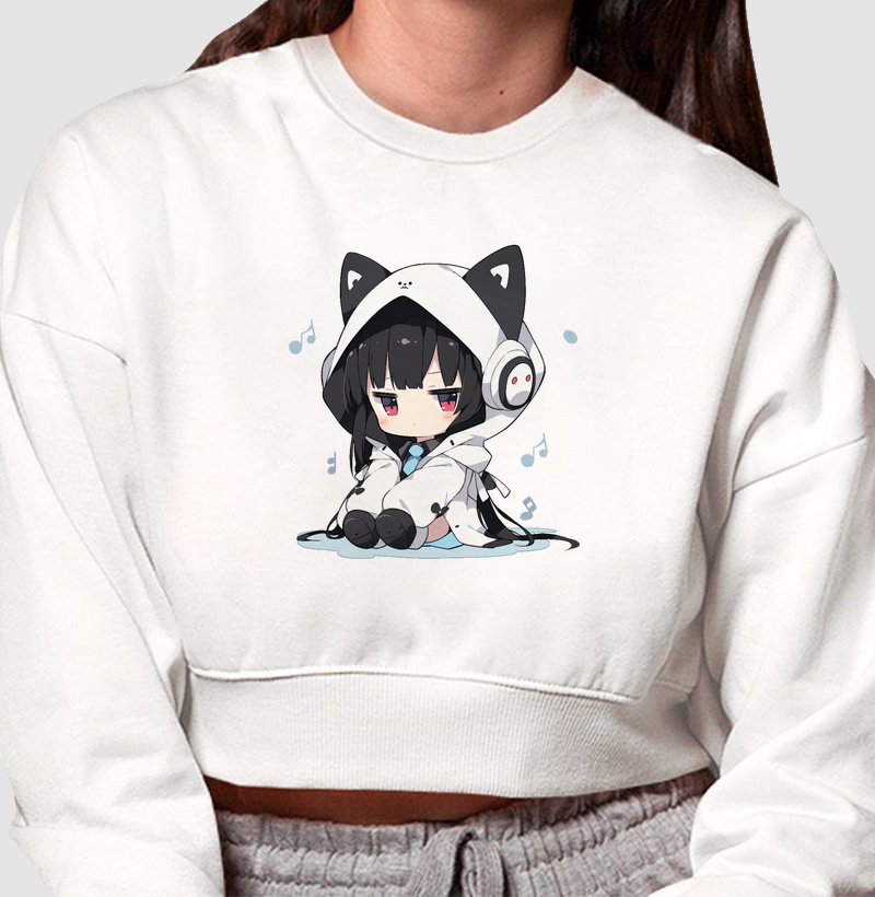 Moletom Cropped “Garota Fofa Gamer"