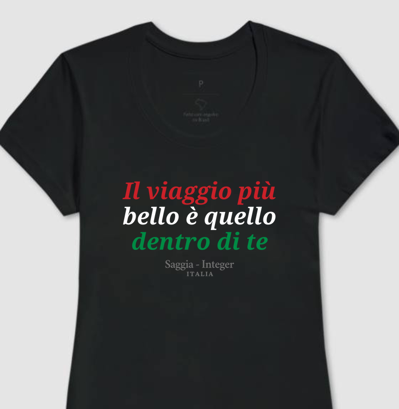 Camiseta Italia Bel Paese Ditado 00005 - Femme