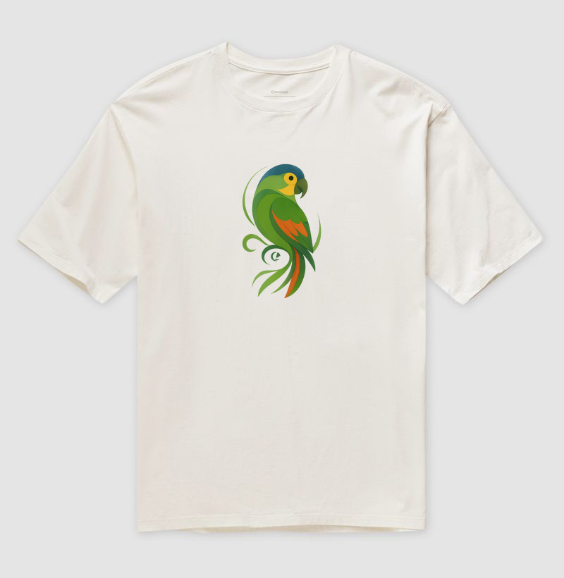 Camiseta Oversized - Papagaio do Mangue em Movimento