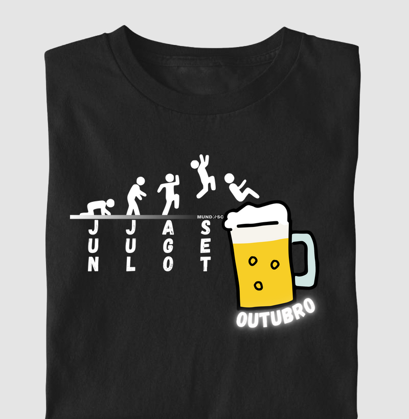 Camiseta “Sobrevivi até Outubro” – Modo Chopp Ativado