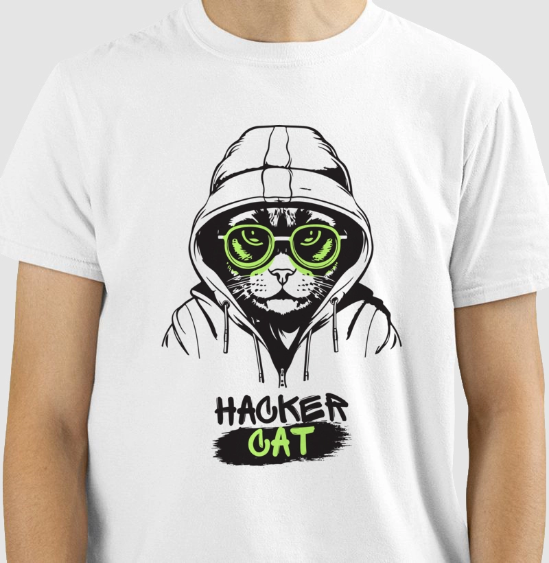 Camiseta Hacker Cat