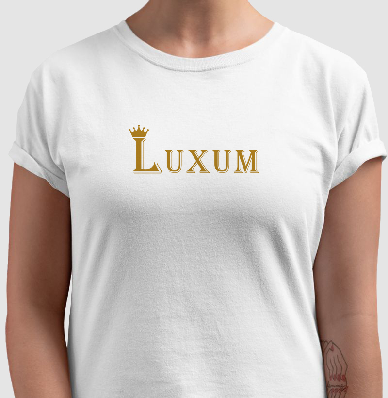 Camiseta Estampa Luxum Dourado