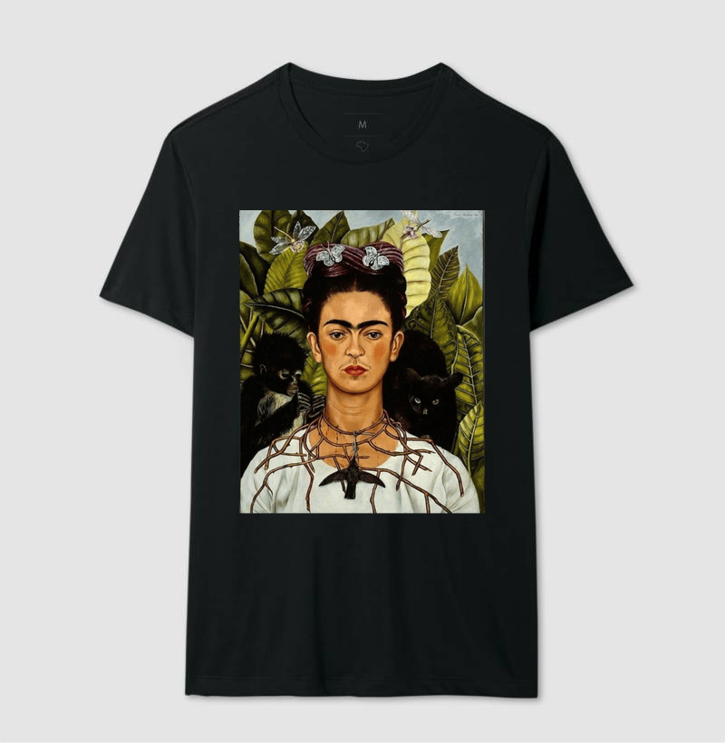 Camiseta Frida Kahlo - Preta