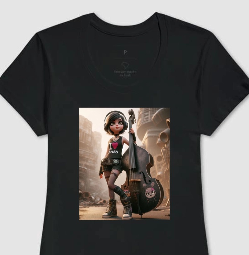 Camiseta Bass Girl Dystopic