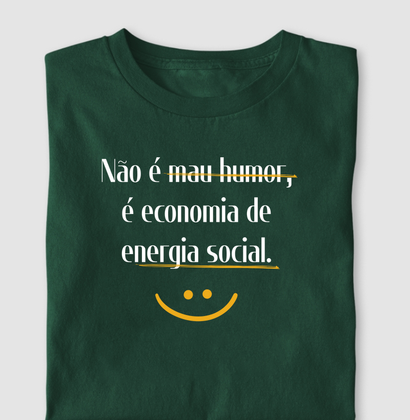 Não é mau humor, é economia de energia social!