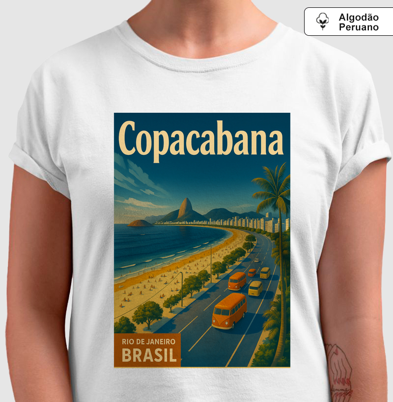 Camiseta Algodão Peruano Copacabana