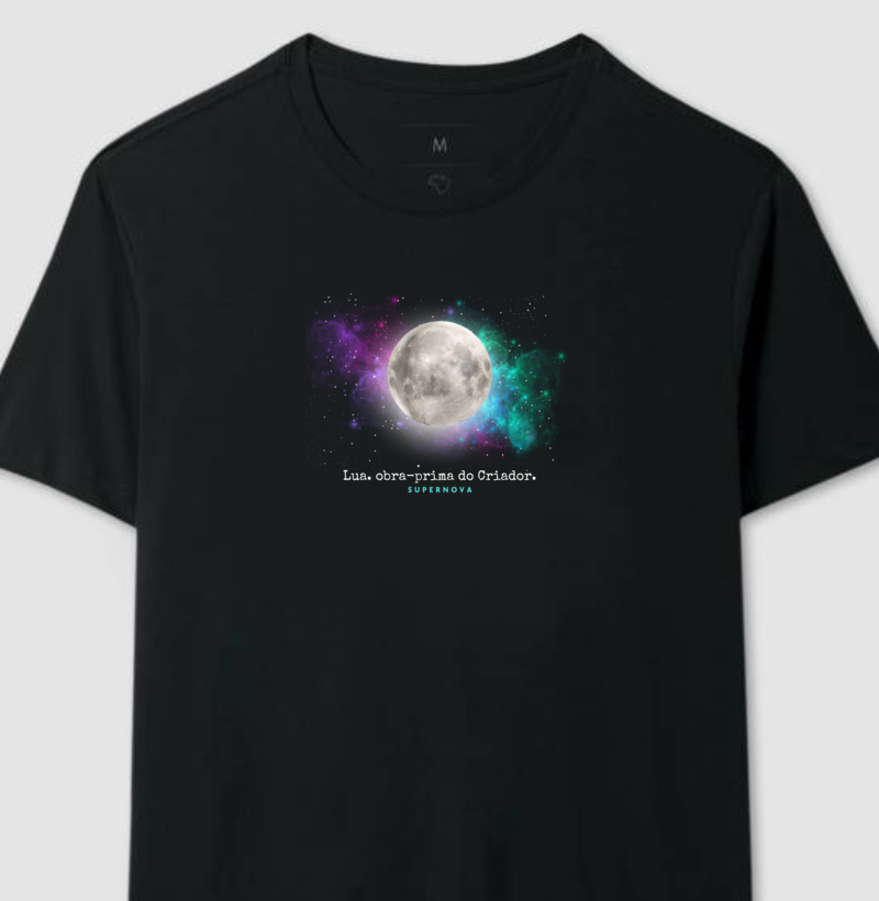 Camiseta Supernova Estampada Lua, o Luzeiro da Noite