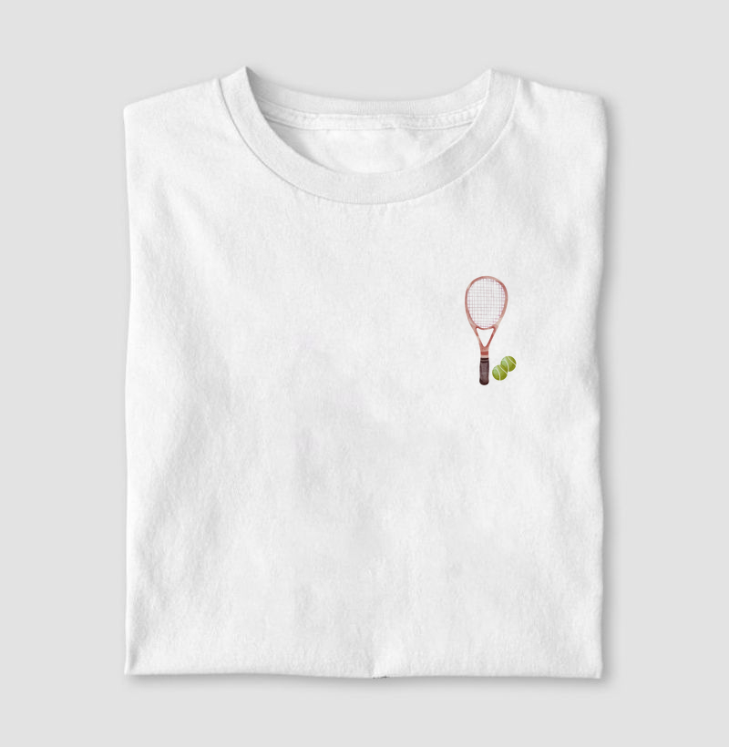 Raquete aquarela minimalista