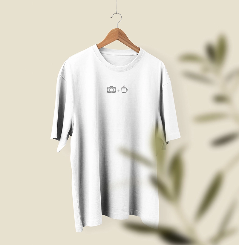 Camiseta Fotógrafo - Câmera + Café