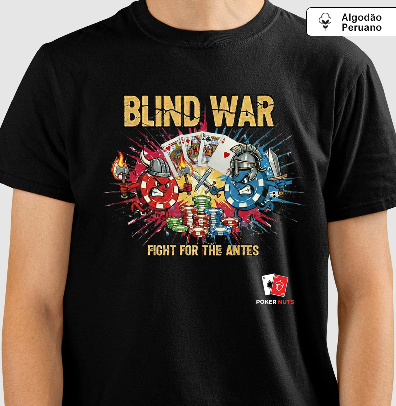 Camiseta Algodão Peruano Blind War Fight For The Antes