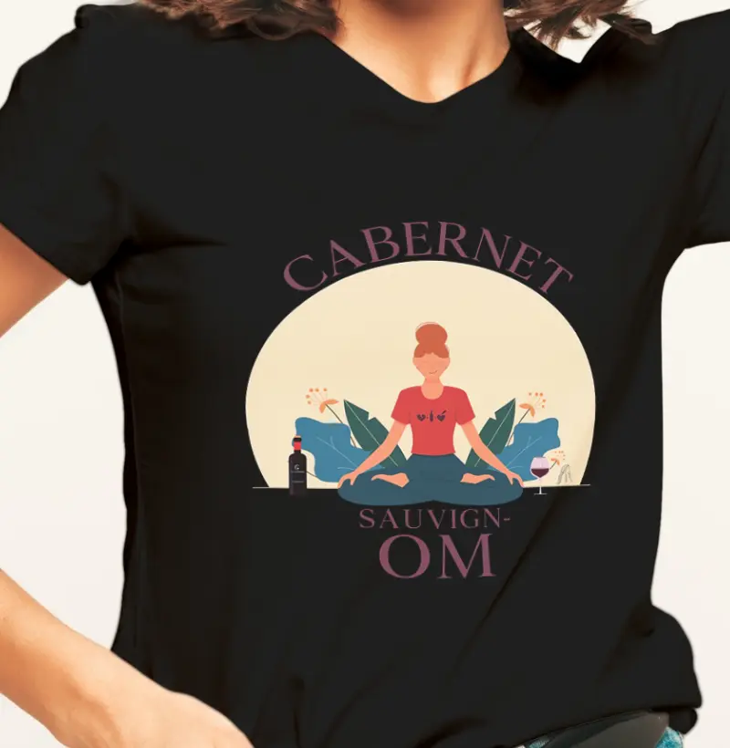 Camiseta Feminina yoga Cabernet sauvignomm