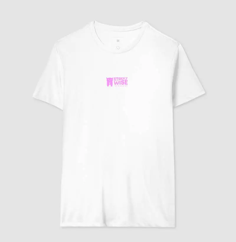 Camiseta Streetwise  - Tradicional (Branca/Rosa)