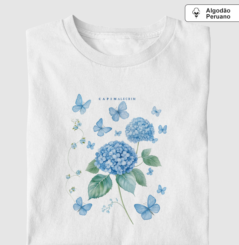 T-shirt Borboletas - Algodão Peruano
