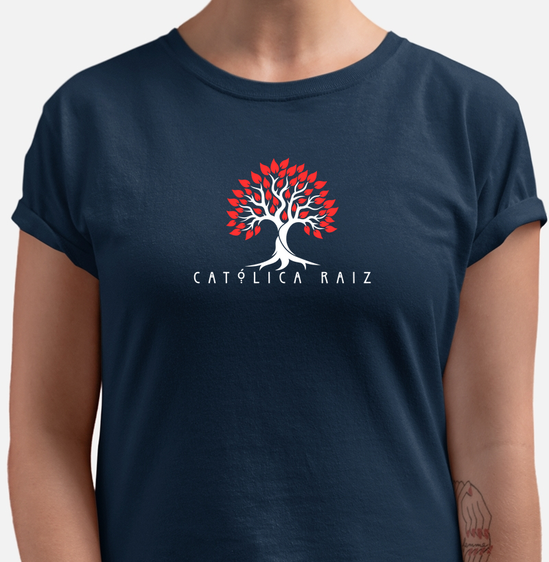 Estampa Católica Raiz Azul Mar. Fem.