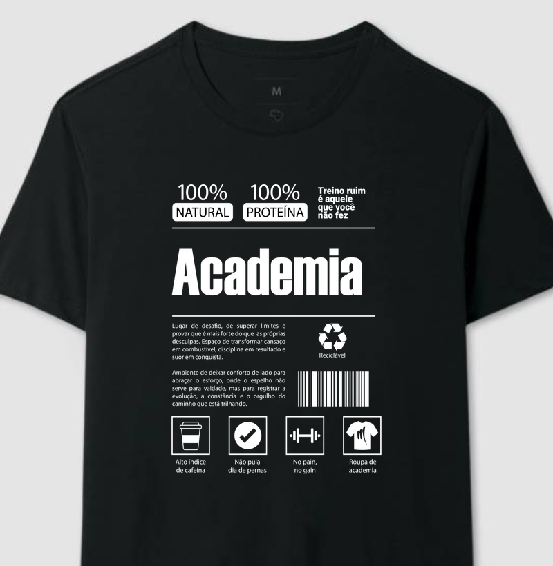 T-Shirt - Produto Academia