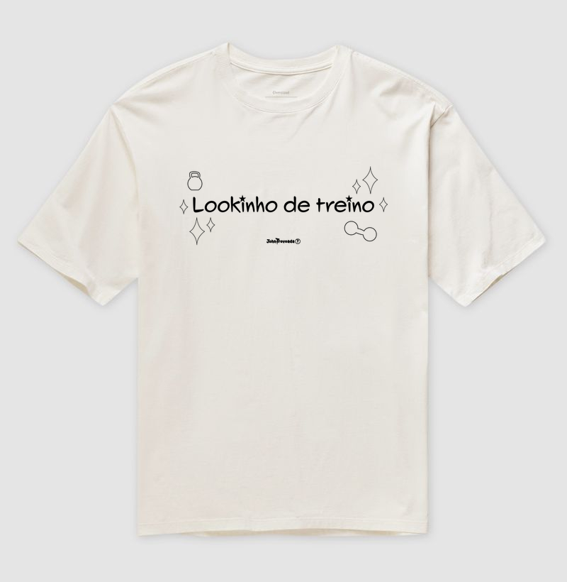 Camiseta Oversized Lookinho de treino 