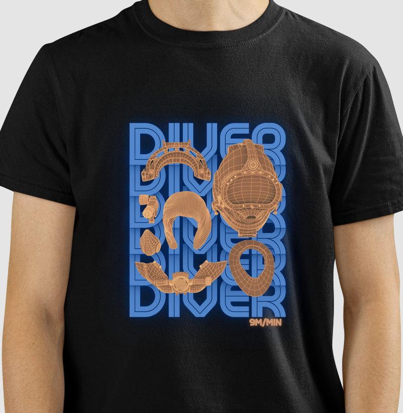 CAPACETE 3D DIVER