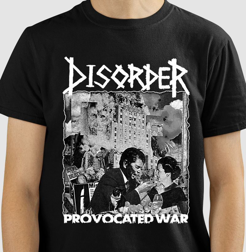 DISORDER - Camiseta exclusiva (Arte preto e branco)