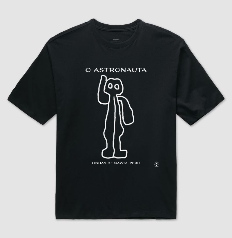 Camiseta Oversized O Astronauta - Linhas de Nazca