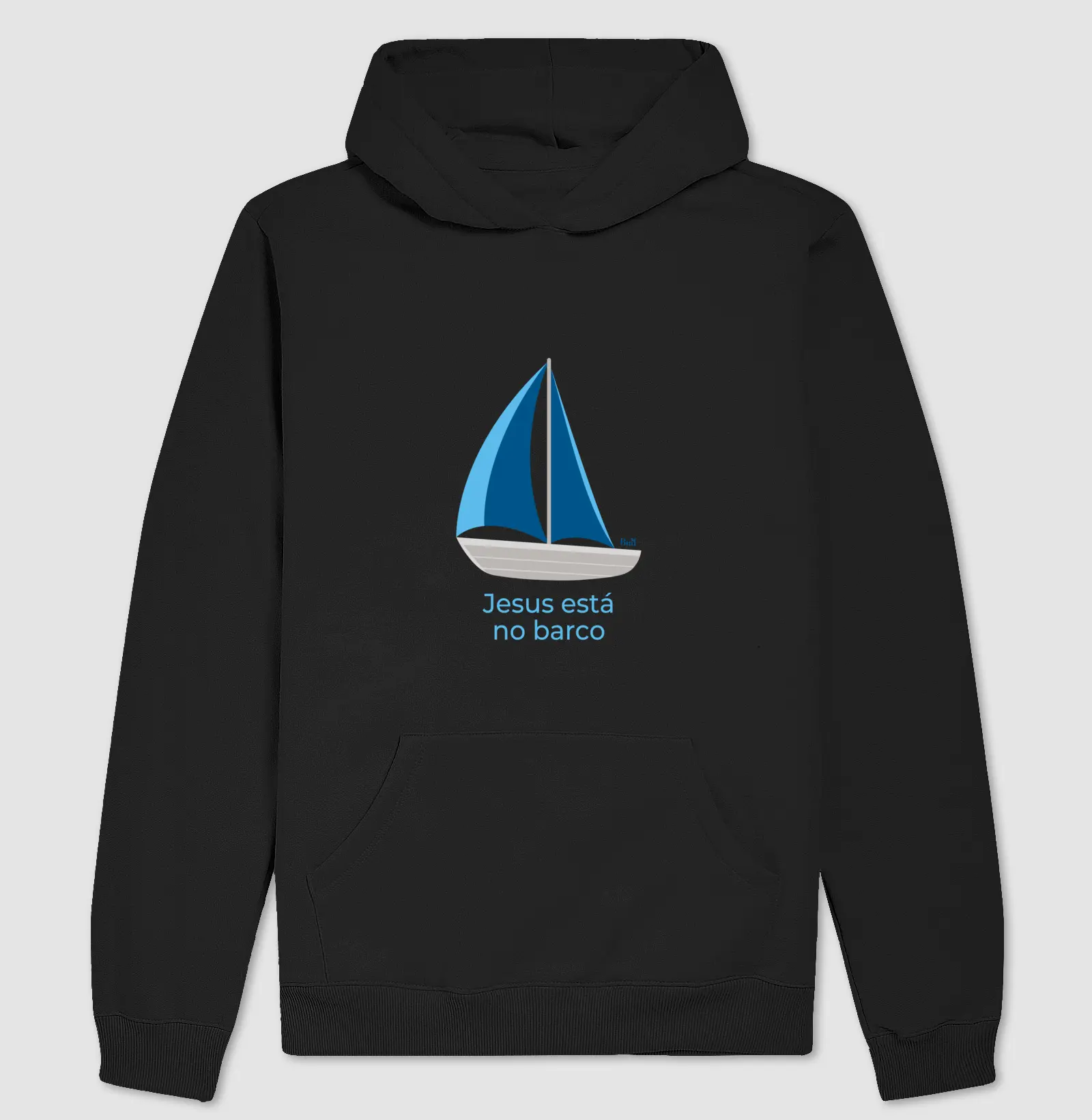 Moletom com capuz e sem cadarço "Jesus está no barco"