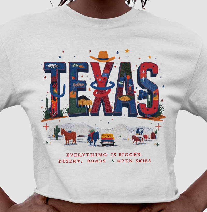 Texas Camiseta Cropped Agromoda
