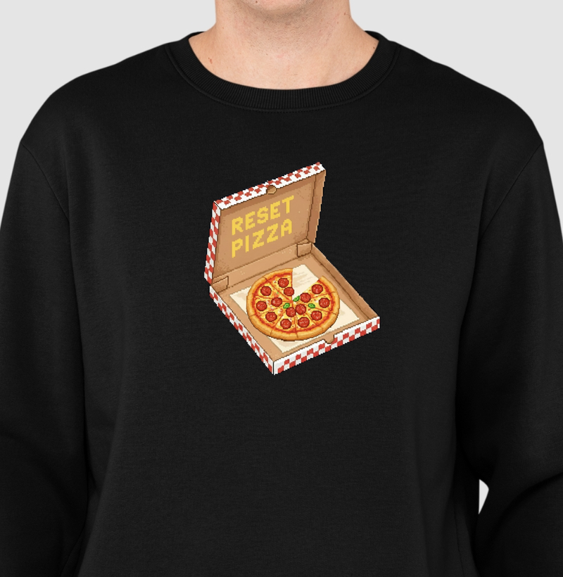 Suéter Moletom Reset Pizza Reset8Bit