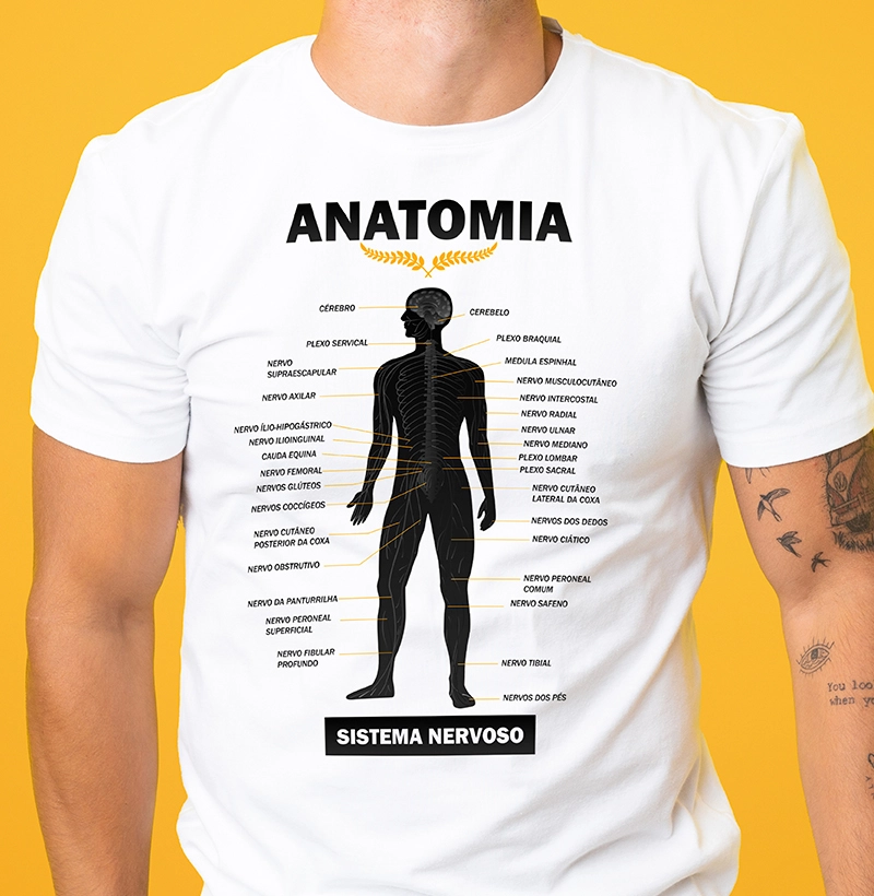 Camiseta Anatomia Sistema Nervoso - masculina