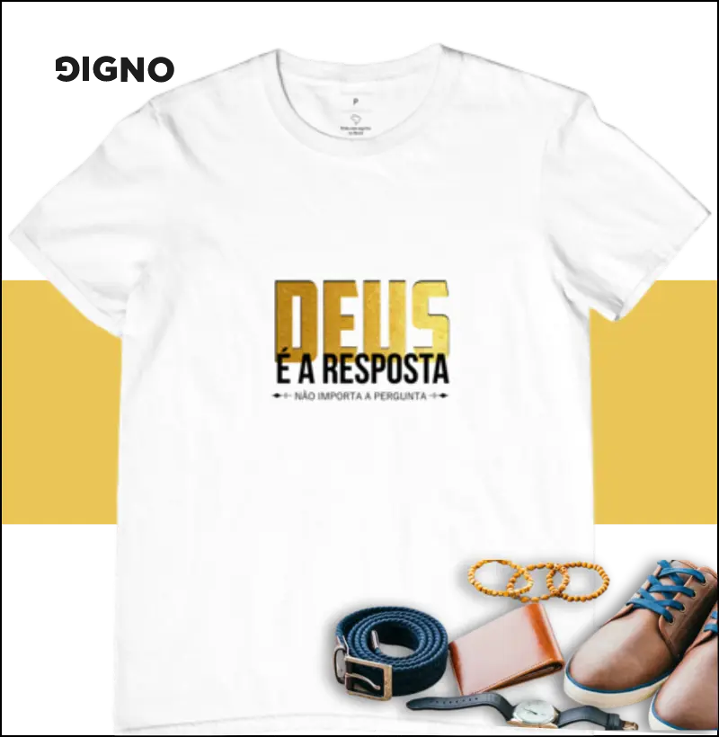 Camisas Gospel Deus é a Resposta