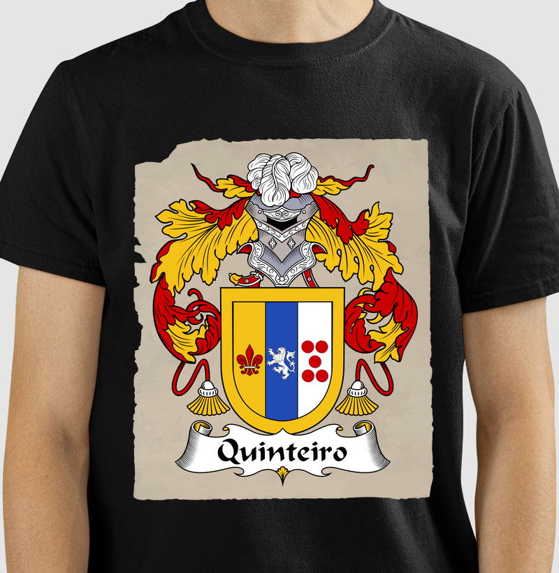 Camiseta Brasão Família Quinteiro Brasões Sobrenomes