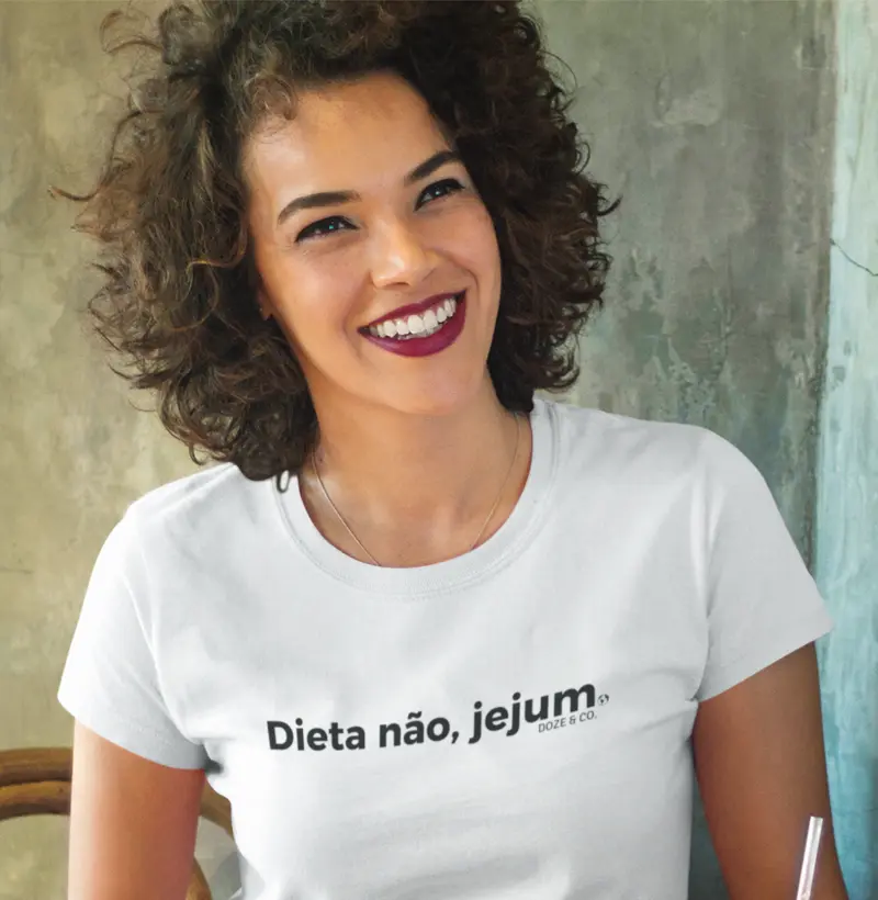 Camiseta Dieta não, jejum