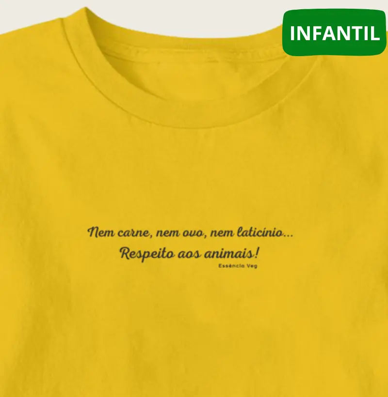Nem carne, nem ovo, nem laticínio...Respeito aos animais! (só frase)