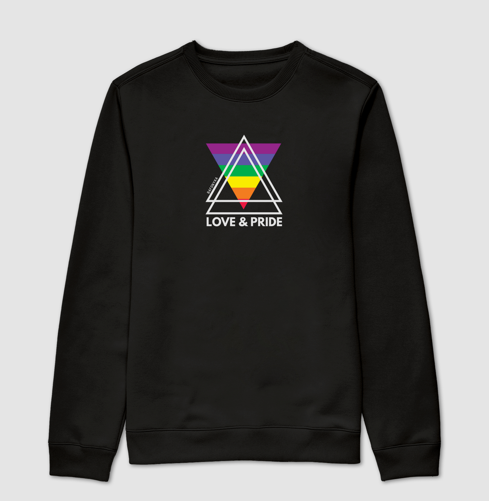 Suéter Moletom 🏳️‍🌈 Love & Pride — pirâmide de amor e resistência