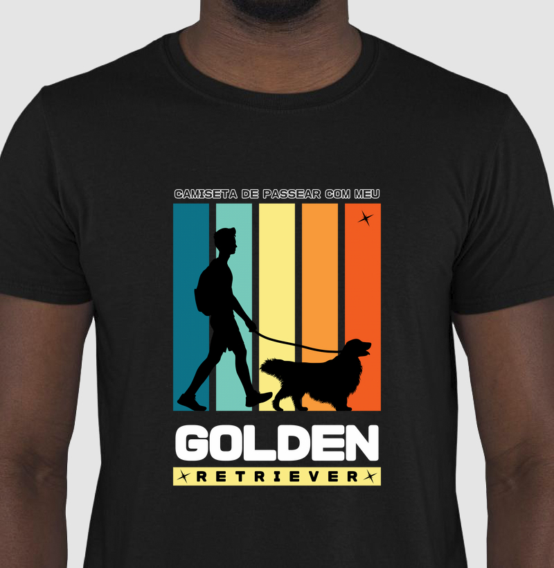 Camiseta de passear com meu Golden